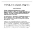 GEN1103 - Regulatie & Integratie I - CASUS 3 (Waterkracht)