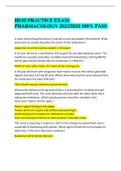 HESI PRACTICE EXAM  PHARMACOLOGY 2023&sol;2024 100&percnt; PASS 
