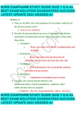 NURS 5344PHARM STUDY GUIDE QUIZ 1 Q & As BEST EXAM SOLUTION GUARANTEED SUCCESS LATEST UPDATE 2023 GRADED A+