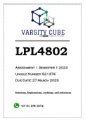 LPL4802 Assignment 1 Semester 1 2023 (521376)