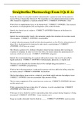 Straighterline Pharmacology Exam 1 Qs & As