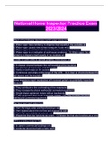National Home Inspector Practice Exam 2023&sol;2024