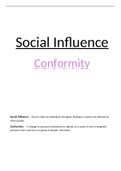 Conformity - social influence full consolidation notes