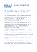 OPTE PK-8 &vert; 214 QUESTIONS AND  ANSWERS