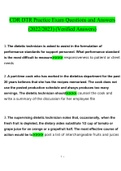 CDR DTR Practice  Questions Verified With 100&percnt; Correct Answers