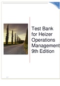 Test Bank for Heizer Operations Management 9th Edition complete test 2023