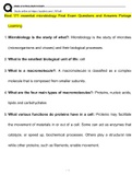 BIOD 171 Microbiology Final Exam: Essential Microbiology W/ Lab: Portage Learning |100 % Correct Q & A