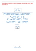 Test Bank for Professional Nursing Concepts & Challenges&comma; 9th Edition&comma; Beth Black rated A&plus;