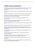 CADC practice 2023 with verified questions and answers