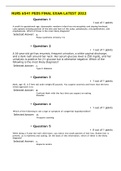   NURS 6541 PEDS FINAL EXAM LATEST 2022  