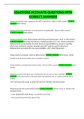 SOLICITORS ACCOUNTS PACKAGE &vert;QUESTIONS WITH CORRECT ANSWERS&vert;