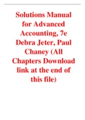 Advanced Accounting, 7e Debra Jeter, Paul Chaney (Solutions Manual)
