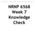 NRNP 6568 Week 7 Knowledge Check