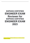 SOPHOS CERTIFIED ENGINEER EXAM&lpar;Reviewer for SOPHOS CERTIFIED ENGINEER EXAM&rpar;2023