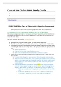CASI C473 STUDY GUIDE for Care of Older Adult Objective Assessment- Western Governors University