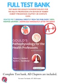 Test Bank For Gould's Pathophysiology for the Health Professions 6th Edition By Robert Hubert 9780323414425 Chapter 1-28 Complete Guide .