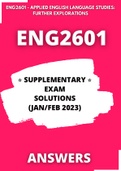 ENG2601 (supplementary) Exam Solutions (Jan/Feb 2023) - this will help you a great deal! 