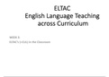 ENGLISH LANGUAGE TEACHING ACROSS CURRICULUM - CLIL IN THE CLASSROOM