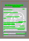 WGUC785 Biochemistry Final Exam&lpar;70 QnS&rpar;2022&sol;2023