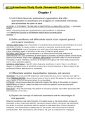 VET 212 Anesthesia Study Guide &lpar;Answered&rpar; Complete Solution