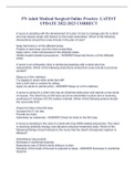 PN Adult Medical Surgical Online Practice  LATEST UPDATE 2022-2023 CORRECT