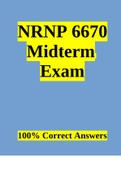 NURS 6670 Midterm Exam &lpar;100&percnt; Correct Answers&rpar;