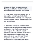 Chapter 31: Pain Assessment and Management Potter et al: Canadian Fundamentals of Nursing, 6th Edition  with correct answers