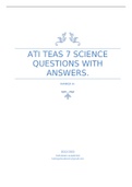 ATI TEAS 7 SCIENCE QUESTIONS WITH ANSWERS.