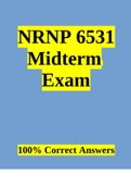 NRNP 6531 Midterm Exam (100% Correct Answers)