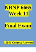 NRNP 6665 Week 11 Final Exam (100% Correct Answers)