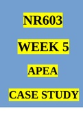 NR603 Week 5 APEA Case Study