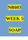 NR603 Week 5 SOAP Note
