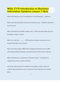 Bundle for WGU C179 Exams Compilation &vert; Verified &vert; Guaranteed Success