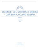Questions and Answers > SCIENCE 101Stephani DeBise - Carbon Cycling GIZMO