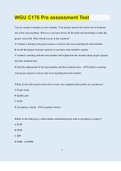 WGU C176 Pre assessment Test &vert; 100 Questions with 100&percnt; Correct Answers &vert; Verified &vert; Latest Update &vert; 35 Pages