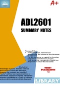 ADL2601 Administrative Law Notes A+