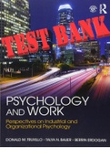 TEST BANK for Psychology and Work: Perspectives on Industrial and Organizational Psychology 1st Edition by Ruxillo, Bauer and Erdogan. 