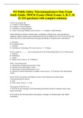911 Public Safety Telecommunicators State Exam Study Guide- MOCK Exams (Mock Exams A, B, C, D, E) 322 questions| with complete solutions