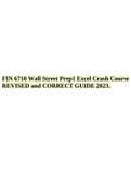FIN 6710 Wall Street Prep1 Excel Crash Course REVISED and CORRECT GUIDE 2023.