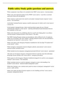 Public safety Study guide questions and answers