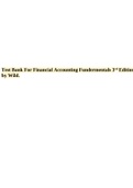 Test Bank For Financial Accounting Fundamentals 3rd Edition by Wild.