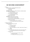 60 second assessment - CNUR 101&comma; 107&comma; 203&comma; 204