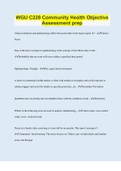 WGU C228 Community Health Objective Assessment prep &vert; 55 Questions with 100&percnt; Correct Answers &vert; Verified &vert; Latest Update