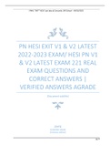 PN HESI EXIT V1 & V2 LATEST 2022-2023 EXAM