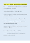 WGU C217 Human Growth and Development  &vert; 140 Questions with 100&percnt; Correct Answers &vert; Verified &vert; Latest Update &vert; 22 Pages
