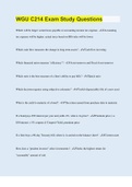 WGU C214 Exam Study Questions &vert; 100 Questions with 100&percnt; Correct Answers &vert; Verified &vert; Latest Update