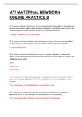 ATI MATERNAL NEWBORN ONLINE PRACTICE B&period; QUESTIONS WITH 100&percnt; CORRECT ANSWERS&period; 