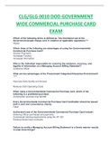CLG/GLG 0010 DOD GOVERNMENT WIDE COMMERCIAL PURCHASE CARD EXAM 100% SCORED SPRING SERIES.