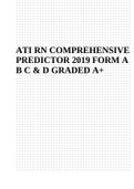 ATI RN COMPREHENSIVE PREDICTOR 2019 FORM A B C & D GRADED A+ 