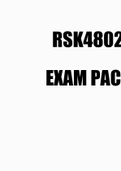 RSK4802 EXAM PACK 2023
